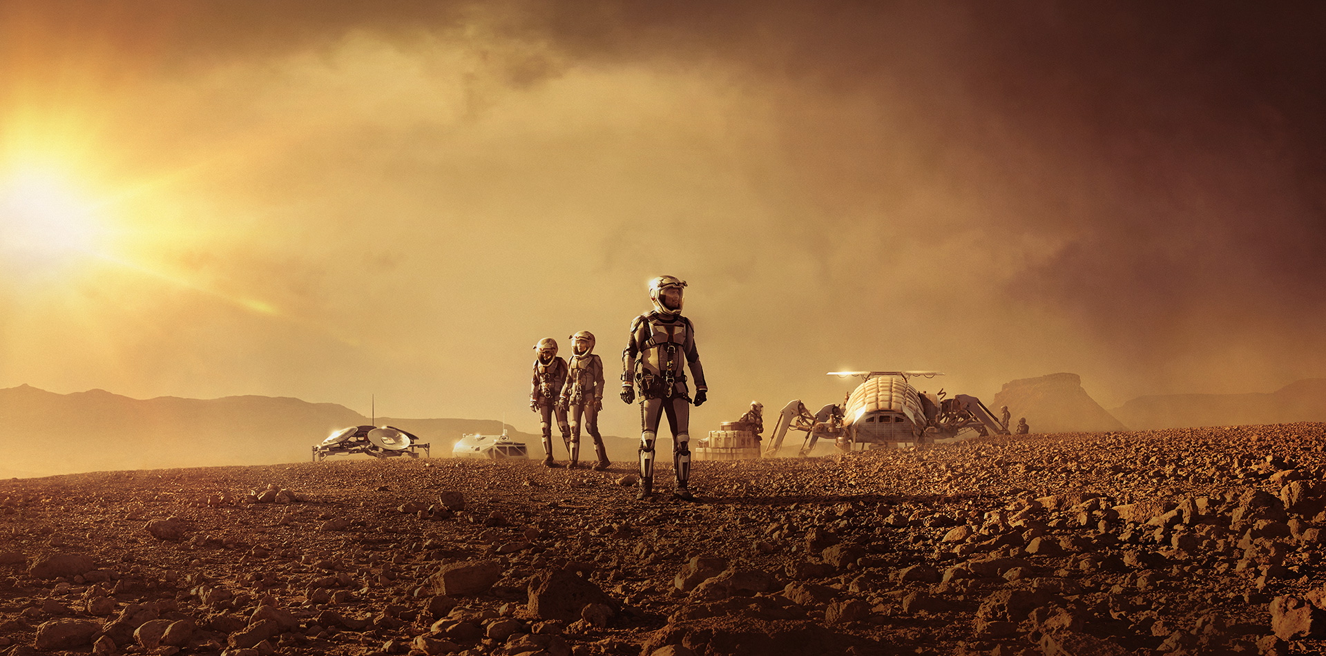 Uluslararası koalisyonla bir araya gelen dünyanın en değerli bilim insanları, gezegenler arası yeni bir çağ başlatmak için Mars’a yolculuk ediyor.