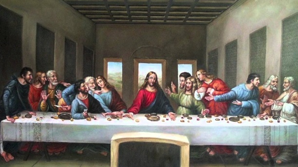 Da Vinci'nin Son Akşam Yemeği tablosu. 