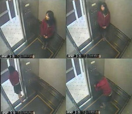 Elisa Lam’in ölmeden önce asansör kamerasına yansıyan son görüntüleri.